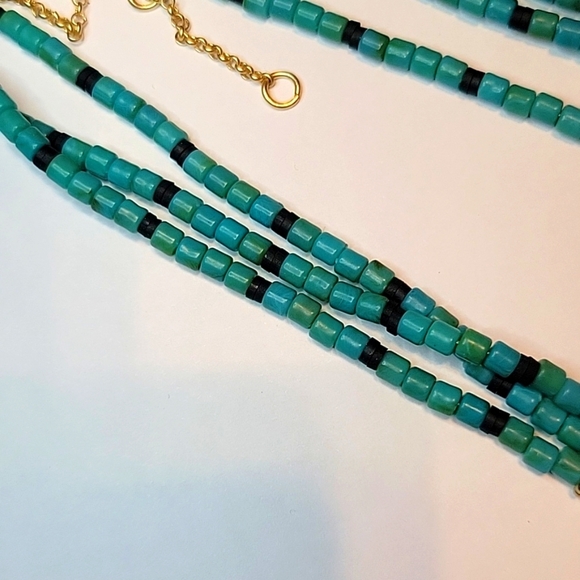 Free People West Coast Boho Layered beaded necklace NWT Western Coastal - Picture 6 of 10